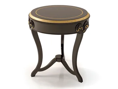 6540 - Round wooden high side table _ Carpanese Home